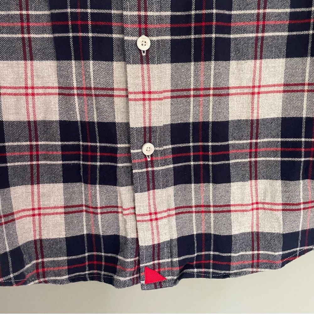 UNTUCKit "Campeneta" 100% Cotton Blue Red Gray Plaid Long Sleeve Flannel Shirt - Picture 5 of 12